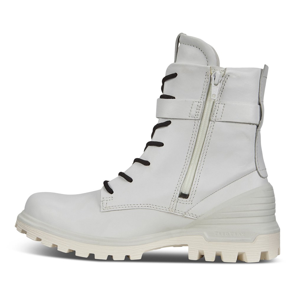 Womens Boots - ECCO Tredtray Mid-Cut Buckled - White - 9782UTGZE